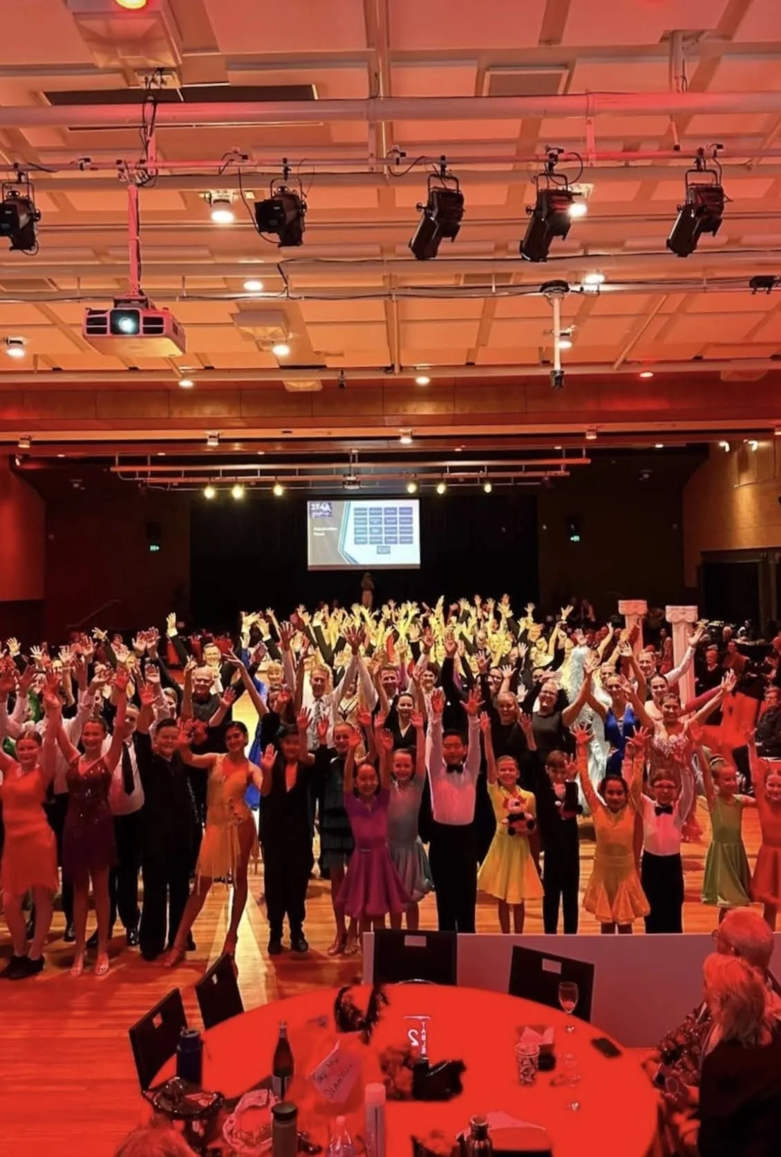 DanceSport athletes preparing at a Jively event